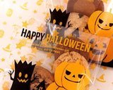 100 Pcs Halloween Party Accessory Cookie Candy Gift Treat Bag -Pumpkin