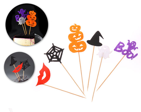 Halloween Food Decoration Cupcake Picks Set