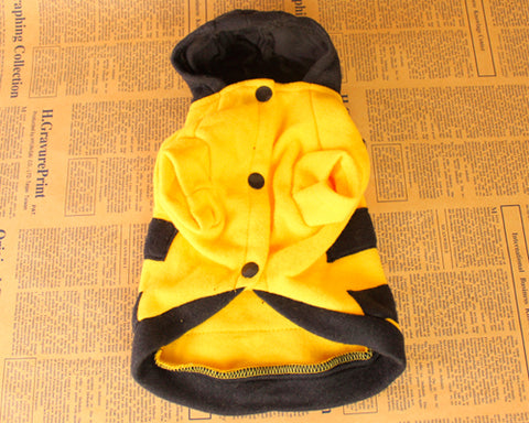 Animal Series Bee Costume Dog Hoodie Sweatshirt - Yellow and Black