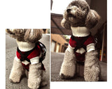 Vintage Striped Pet Dog Custom Turtleneck Sweater