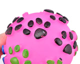 5 Pcs Plastic Footprints Pattern Pet Toy Ball