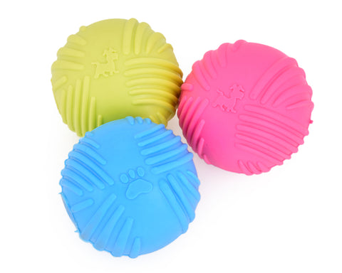 3 Pcs Colorful Non-toxic TRP Plastic Sound Squeaky Pet Dog Chew Ball