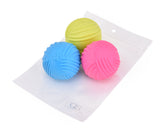 3 Pcs Colorful Non-toxic TRP Plastic Sound Squeaky Pet Dog Chew Ball