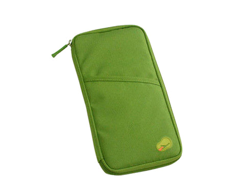 Multi-function Zipper Passport Wallet - Green