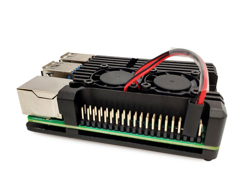 Heatsink Metal Case with Dual Fans for Raspberry Pi 4