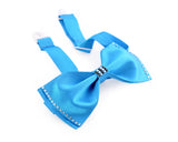 Swarovski Crystal Rhinestones Wedding Bow Tie for Men - Light Blue