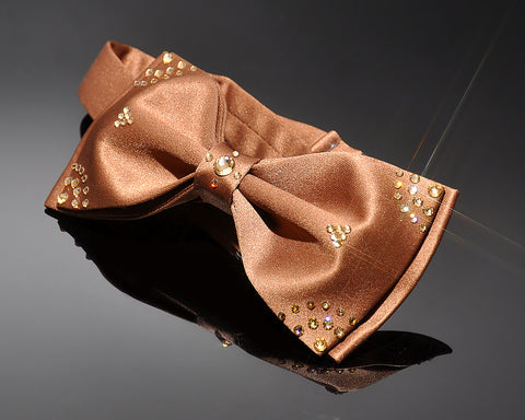 Swarovski Crystal Rhinestones Wedding Bow Tie for Men - Brown