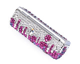 Medley Swarovski Crystal Lipstick Case With Mirror - Purple