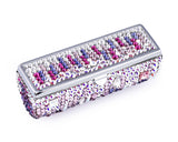 Medley Swarovski Crystal Lipstick Case With Mirror - Purple