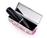 Medley Swarovski Crystal Lipstick Case With Mirror - Pink