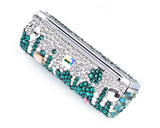 Medley Swarovski Crystal Lipstick Case With Mirror - Green