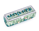 Medley Swarovski Crystal Lipstick Case With Mirror - Green