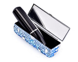 Medley Swarovski Crystal Lipstick Case With Mirror - Blue