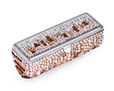 Medley Swarovski Crystal Lipstick Case With Mirror - Brown