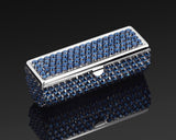 Classic Bling Swarovski Crystal Lipstick Case With Mirror - Navy Blue