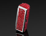 Classic Bling Swarovski Crystal Lipstick Case With Mirror - Red