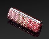 Gradation Swarovski Crystal Lipstick Case With Mirror - Pink