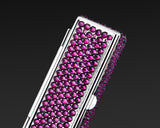 Classic Bling Swarovski Crystal Lipstick Case With Mirror - Purple