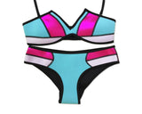 Color Block 2 Way Bikini Set - Mint