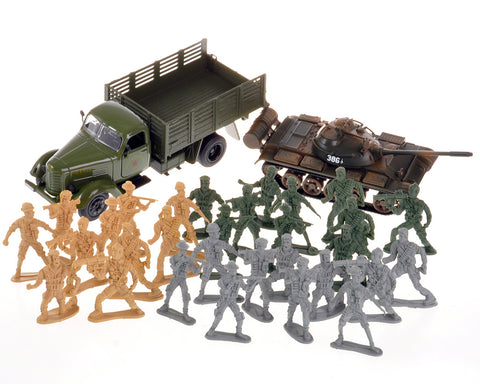 2 Pcs Military Combat Vehicle Models with Soldiers