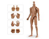 1/12 Scale Male Body Narrow Shoulder Standard 6 Inch Action Figure with 10 Interchangeable Hands