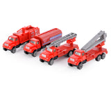 Set of 4 1:64 Fire Engine Alloy Toy Car Model