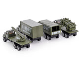 Set of 4 1:64 Military Vehicles Alloy Toy Car Model