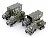 Set of 4 1:64 Military Vehicles Alloy Toy Car Model