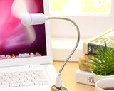 360 Degree Flexible Personal Mini USB Fan - White