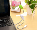 360 Degree Flexible Personal Mini USB Fan - Blue