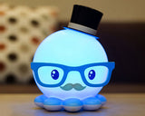 Cute Octopus USB Charging LED Night Light for Children - Blue