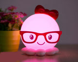 Cute Octopus USB Charging LED Night Light for Children - Pink