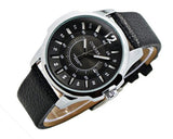 CURREN Fashion Analog Date Brown PU Leather Men Wrist Watch