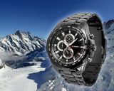 CURREN Quartz Stainless Steel Tachymeter Analog Mens Sport Watch