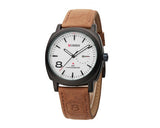 CURREN Fashion Analog Brown PU Leather Men Wrist Watch