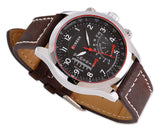 CURREN Racer Stylish Matte Leather Band Men Wrist Watch