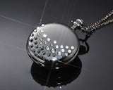 Luxury Swarovski Crystal Pocket Watch with Chain - Black