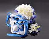 Hydrangea Wedding Bouquets - White Blue