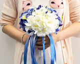 Hydrangea Wedding Bouquets - White Blue