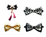 Men Adjustable Wedding Leather Bow Tie