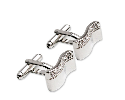 S Line Bling Swarovski Crystal Cufflinks