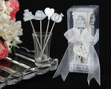 4 Pcs Sweet Heart Stainless Steel Wedding Favors Fruit Fork Set