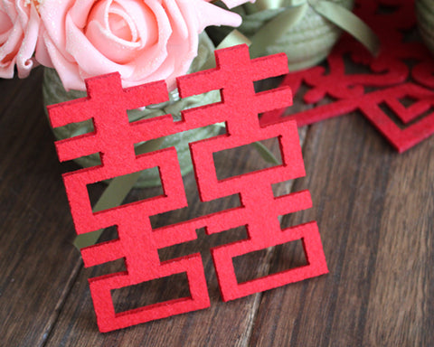 10 Pcs Chinese Traditional Wedding Favors Coasters