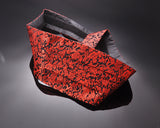 Men Handcrafted Floral Tuxedo Linen Cummerbund - Red