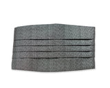 Men Handcrafted Tuxedo Linen Cummerbund - Dark Gray