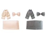 Handcrafted Solid Bow Ties and Cummerbund Set