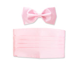 Men Wedding Satin Bow Tie and Cummerbund Set